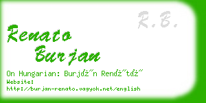 renato burjan business card